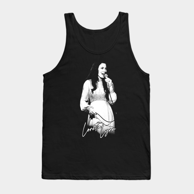 Loretta Lynn / 70s Style Country Fan Design Tank Top by DankFutura